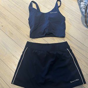 SPORTY & RICH BRA AND TENNIS SKIRT NAVY